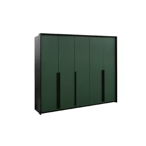 Dulap Genua, design modern și funcțional, PAL melaminat premium, uși glisante cu feronerie Hafele, 255x217x65 cm, verde