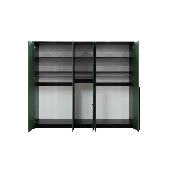 Dulap Genua, design modern și funcțional, PAL melaminat premium, uși glisante cu feronerie Hafele, 255x217x65 cm, verde picture - 2