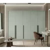 Dulap Genua, design modern și funcțional, PAL melaminat premium, uși glisante cu feronerie Hafele, 255x217x65 cm, verde picture - 1