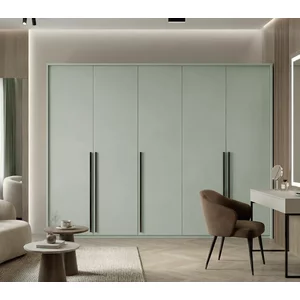 Dulap Genua, design modern și funcțional, PAL melaminat premium, uși glisante cu feronerie Hafele, 255x217x65 cm, verde