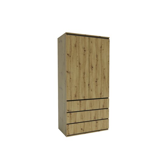 Dulap Idea Artisan, 2 uși, polite multiple, balamale soft-close, PAL melaminat + MDF, 100x210x57 cm, personalizabil picture - 2