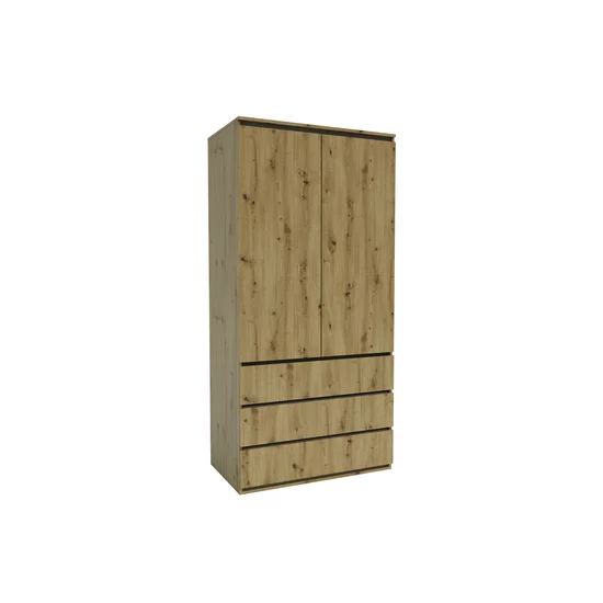 Dulap Idea Artisan, 2 uși, polite multiple, balamale soft-close, PAL melaminat + MDF, 100x210x57 cm, personalizabil picture - 2