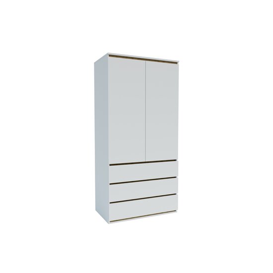 Dulap Idea Artisan, 2 uși, polite multiple, balamale soft-close, PAL melaminat + MDF, 100x210x57 cm, personalizabil picture - 4