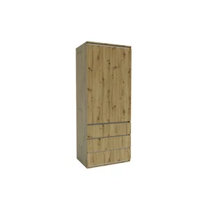 Dulap Idea Artisan, cu bară haine, structură PAL melaminat + MDF, design modern, 80x210x57 cm, personalizabil