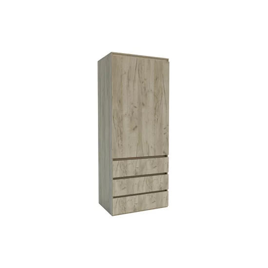 Dulap Idea Artisan, cu bară haine, structură PAL melaminat + MDF, design modern, 80x210x57 cm, personalizabil picture - 4