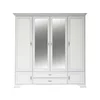 Dulap Idento cu oglindă SZF6D2S, 6 uși, 2 sertare, MDF și PAL laminat, 227.5x61x225 cm, alb alpin picture - 1