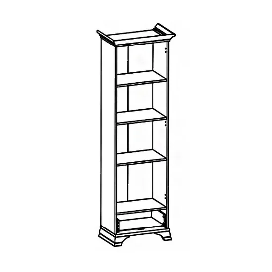 Dulap Idento REG1D1S,  1 ușă și 1 sertar, MDF și PAL laminat, 69.5x43x210 cm, alb alpin picture - 2