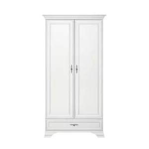 Dulap Idento SZF2D1S, 2 uși, 1 sertar, MDF și PAL laminat, 99.5x60.5x210 cm, alb alpin