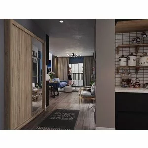 Dulap KARIO cu Uși Glisante – Personalizabil: Dimensiuni, Culoare Sonoma Oak