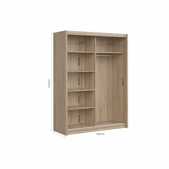 Dulap KARIO cu Uși Glisante – Personalizabil: Dimensiuni, Culoare Sonoma Oak picture - 5
