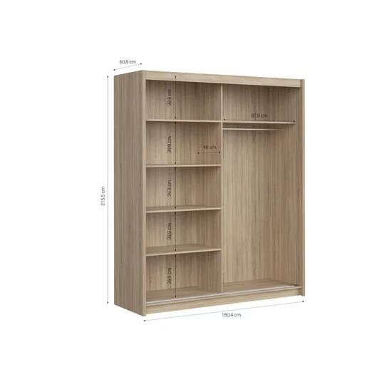 Dulap KARIO cu Uși Glisante – Personalizabil: Dimensiuni, Culoare Sonoma Oak picture - 7