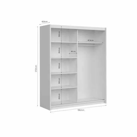 Dulap KARIO cu Uși Glisante – Personalizabil: Dimensiuni, Culoare Nymphaea Alba picture - 8