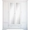 Dulap Kleo 4D1S, 4 uși și 1 sertar, MDF și PAL melaminat, 198x62x225 cm, alb picture - 1