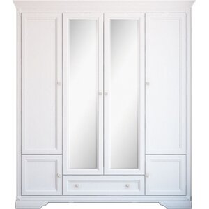 Dulap Kleo 4D1S 198x62x225 h cm Alb