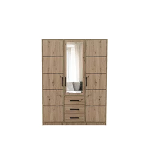 Dulap Kos D3 cu 3 uși, compartimentare practică și design modern, 149x58x200 cm