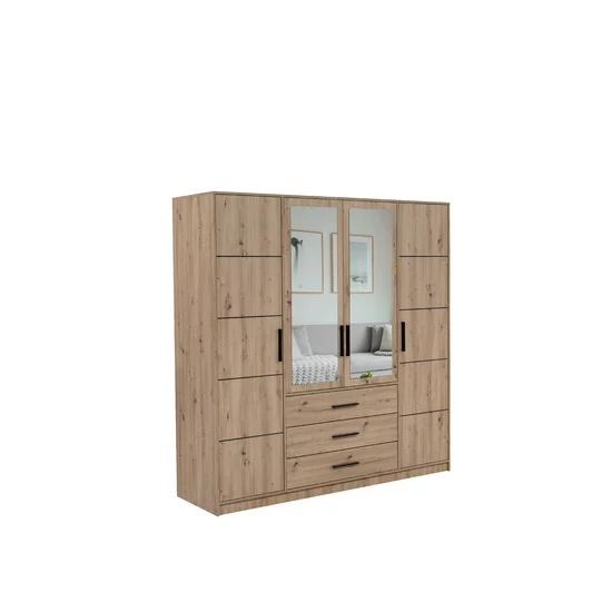 Dulap Kos D4 cu 4 uși, spațiu generos și structură solidă, 196x58x200 cm picture - 3