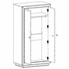 Dulap Largo SZF 2D cu doua usi si bara pentru umerase 106,5x62x204 cm h culoare cashmire picture - 3