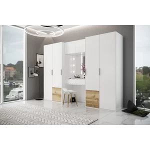 Dulap Latina cu compartimentare spațioasă, PAL melaminat și design elegant, 300x61x217 cm, alb