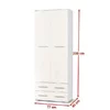 Dulap Lima REG2, organizare eficientă, PAL laminat lucios, 77x40x200 cm, alb picture - 2