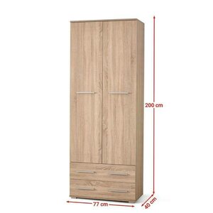 Dulap Lima reg 2 77x40x200 cm Sonoma picture - 2