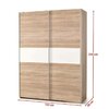 Dulap Lima S1, design modern, PAL laminat lucios, 153x58x205 cm, Sonoma-alb picture - 2