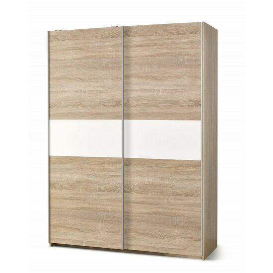 Dulap Lima S1 153x58x205 cm Sonoma-Alb picture - 1