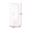 Dulap Lima S2 80x52x205 cm Alb picture - 2