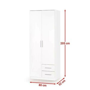 Dulap Lima S2 80x52x205 cm Alb picture - 2