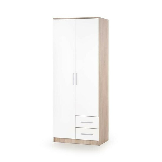Dulap Lima S2 80x52x205 cm Alb-Sonoma picture - 1