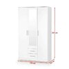 Dulap Lima S3 Cu Oglinda 120x52x205 cm Alb picture - 2