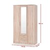 Dulap Lima S3 Cu Oglinda 120x52x205 cm Sonoma picture - 2