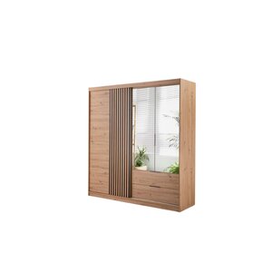 Dulap Majorka, design elegant și spațios, PAL melaminat, 213x203x60 cm, Stejar