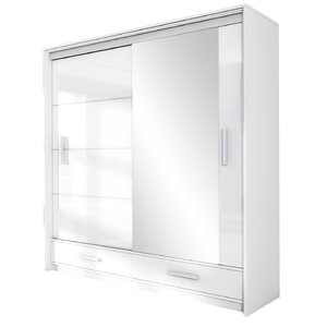 Dulap Marsylia 203x61x222 cm Alb Lucios