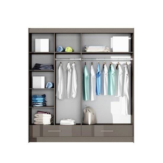 Dulap Marsylia 203x61x222 cm GRAFIT Mat picture - 2