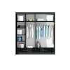 Dulap Marsylia 208x61x222 cm Negru lucios picture - 2