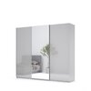 Dulap Megy Usi Culisante 210x250x61.5 cm Gri Lucios picture - 1