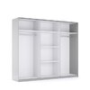 Dulap Megy Usi Culisante 210x250x61.5 cm Gri Lucios picture - 2