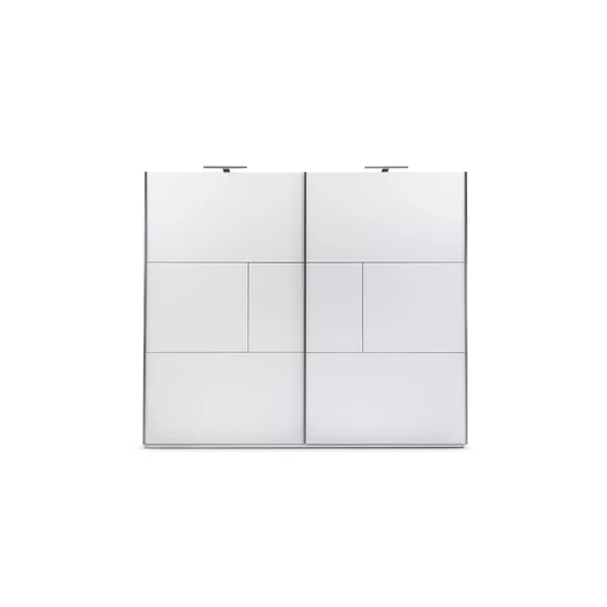 Dulap Nimes cu compartimentare spațioasă și design modern, din PAL melaminat, 250x65x215 cm, alb picture - 3