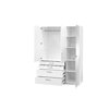 Dulap Pekos 150x60x210 cm Lux Alb picture - 2