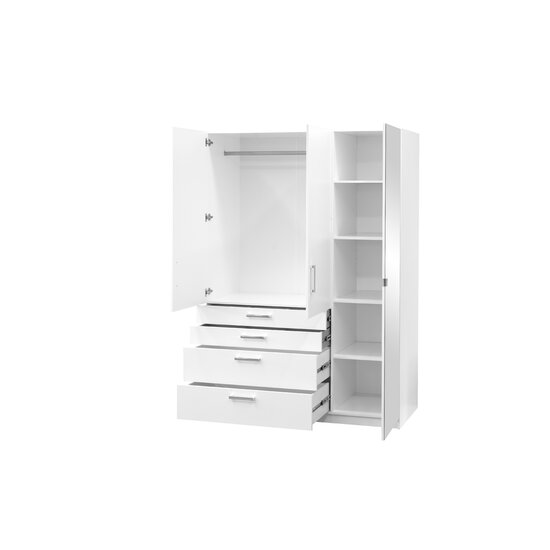 Dulap Pekos 150x60x210 cm Lux Alb picture - 2