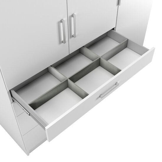 Dulap Pekos 150x60x210 cm Lux Alb picture - 3