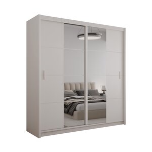 Dulap Porto 2, structura solidă, compartimentare practică, uși culisante, finisaj elegant, 203x61x215 cm, casmir
