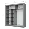 Dulap Porto 2, structura solidă, compartimentare practică, uși culisante, finisaj elegant, 203x61x215 cm, casmir picture - 3