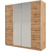 Dulap Praga cu uși glisante și carcasă din PAL melaminat, 200x565x210 cm, stejar picture - 1