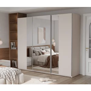 Dulap Praga, design modern, uși glisante, compartimentare generoasă, finisaj elegant, 250x65x210 cm, casmir