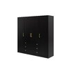 Dulap Retro D4 196x58x200 cm Negru picture - 4