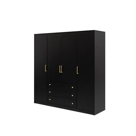 Dulap Retro D4 196x58x200 cm Negru picture - 4