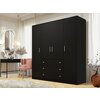 Dulap Retro D4 196x58x200 cm Negru picture - 1