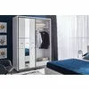Dulap Rio, alb - 140/224 cm, cu uși glisante, oglindă mare și picioare metalice, PAL melaminat picture - 2