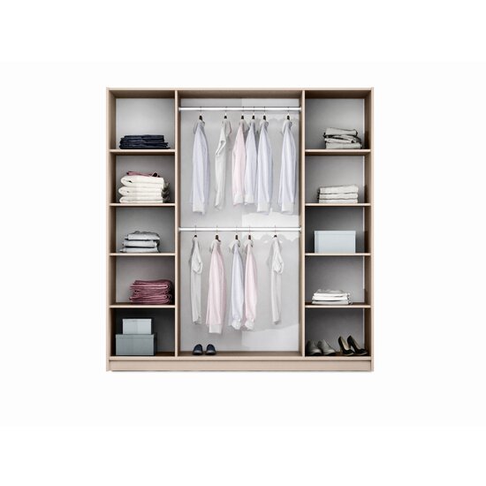 Dulap Savana, uși culisante cu feronerie HAFELE, PAL melaminat, 219x65x209 cm, Casmir picture - 2